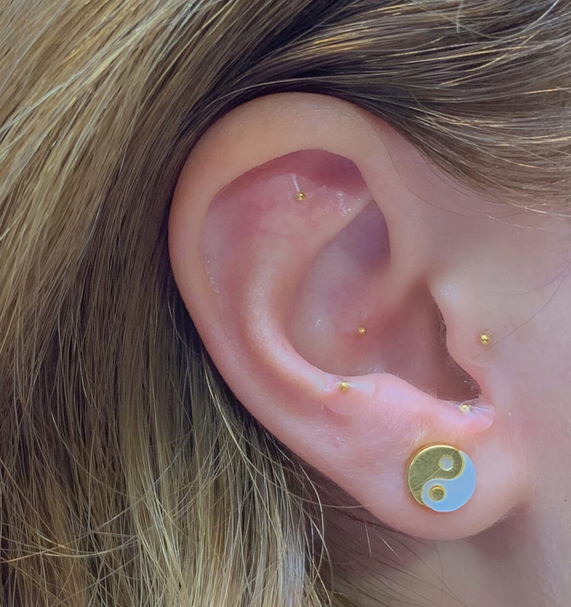 Ear seeding acupuncture at Luna Body and Mind in Santa Monica, performed by Lola Fox-Rabinovich, top-rated acupuncturist